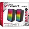 Ηχεία Υπολογιστή Element SP-80BT RGB Bluetooth/AUX/3.5mm 5W black